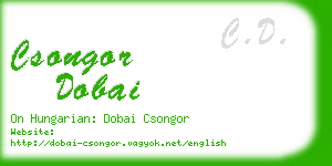 csongor dobai business card